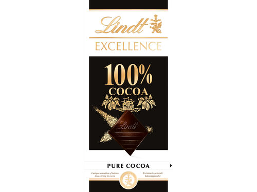 TABLETE LINDT CHOCOLATE NEGRO EXCELLENCE 100% 50G image number 0
