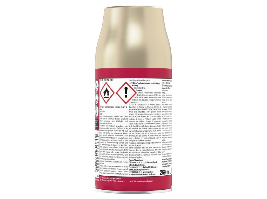 AMBIENTADOR GLADE AUTOMATIC RECARGA PEON E CEREJA 269ML image number 1