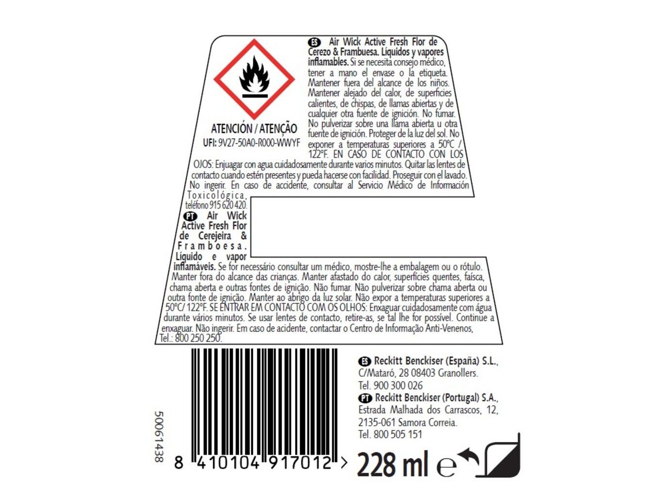 AMBIENTADOR AIRWICK REC AF F.CEREJA E FRAMB 228ML image number 1