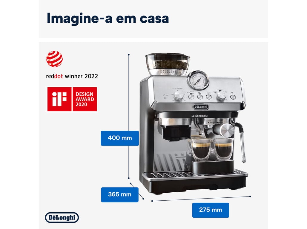 M&Aacute;QUINA DE CAF&Eacute; EXPRESSO MANUAL DELONGHI EC9155.MB LA SPECIALISTA ARTE image number 6