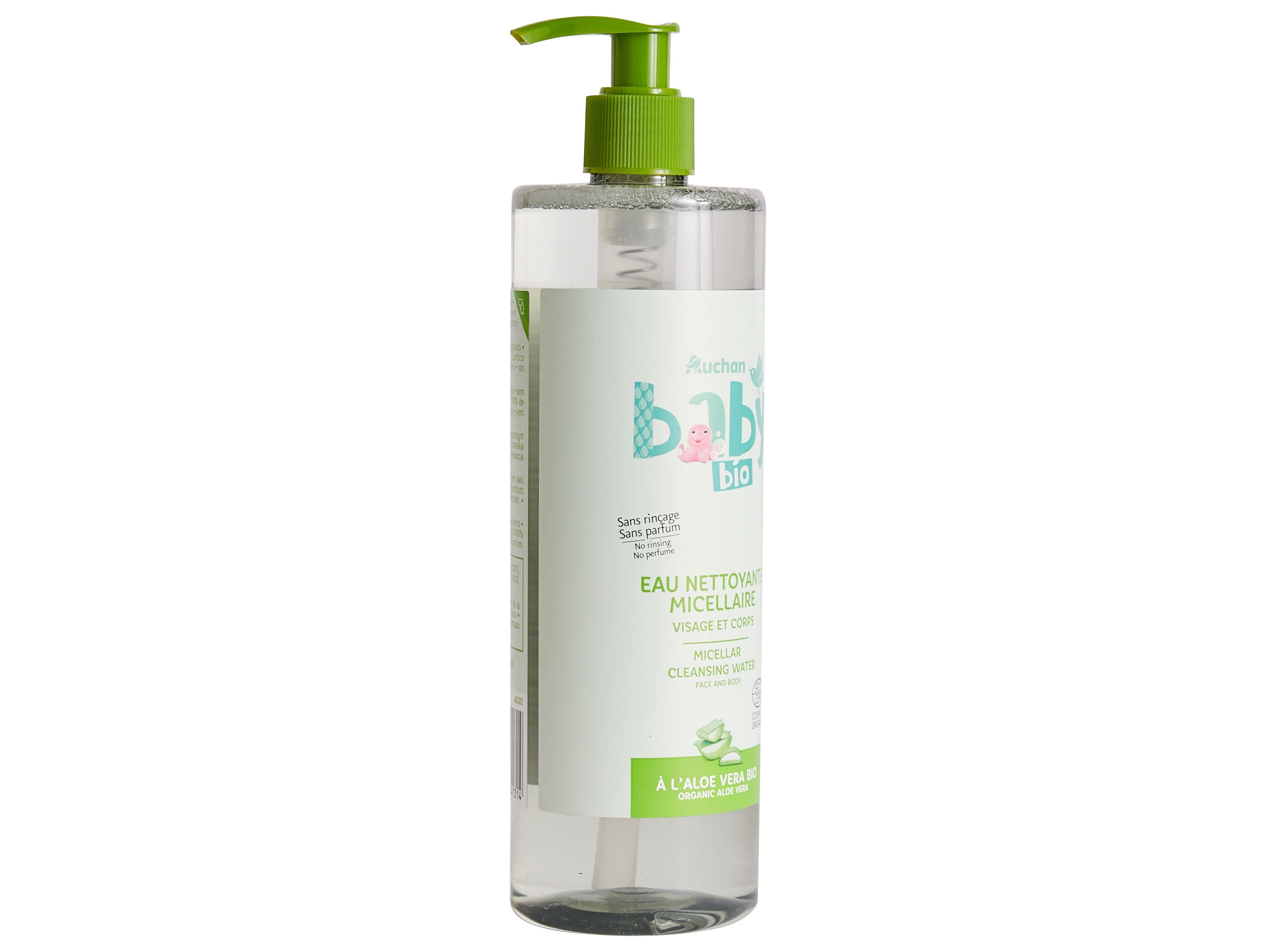 &Aacute;GUA DE LIMPEZA AUCHAN BABY BIO PUMP MICELAR 492ML image number 1