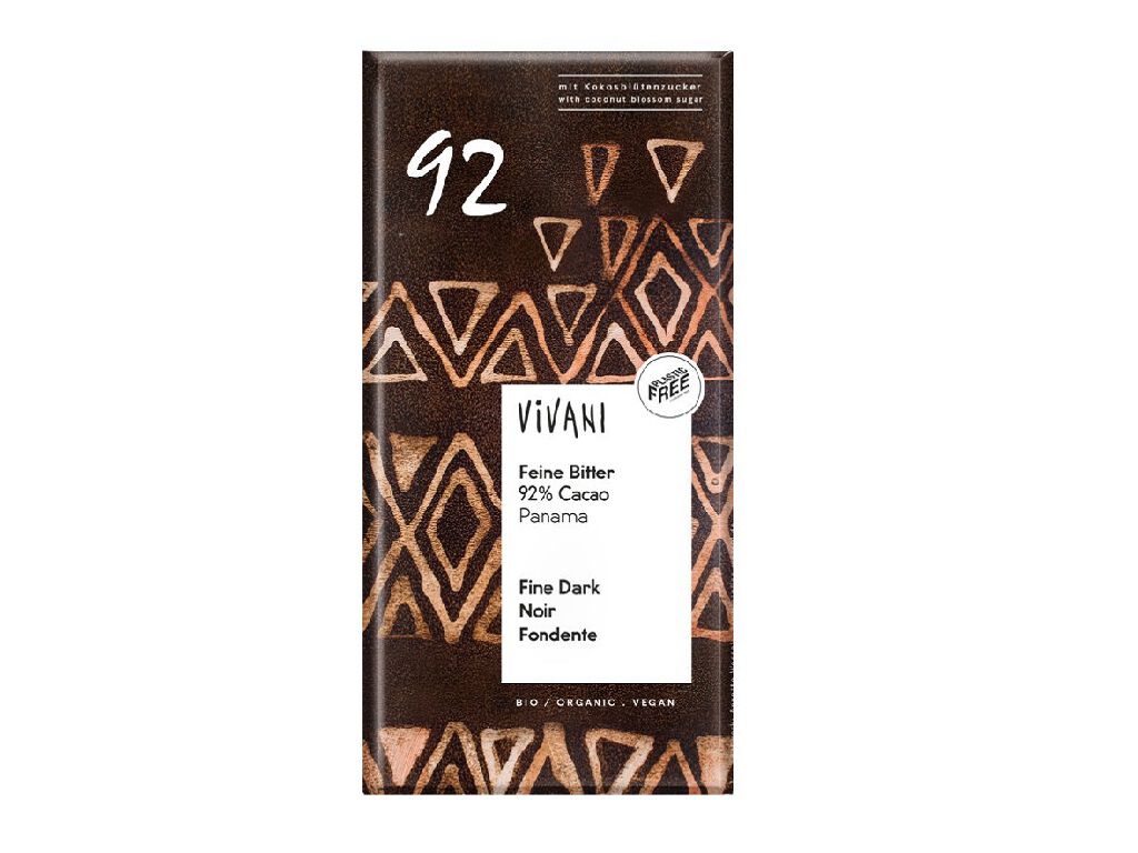 CHOCOLATE VIVANI PRETO 92% CACAU BIO 80G image number 0