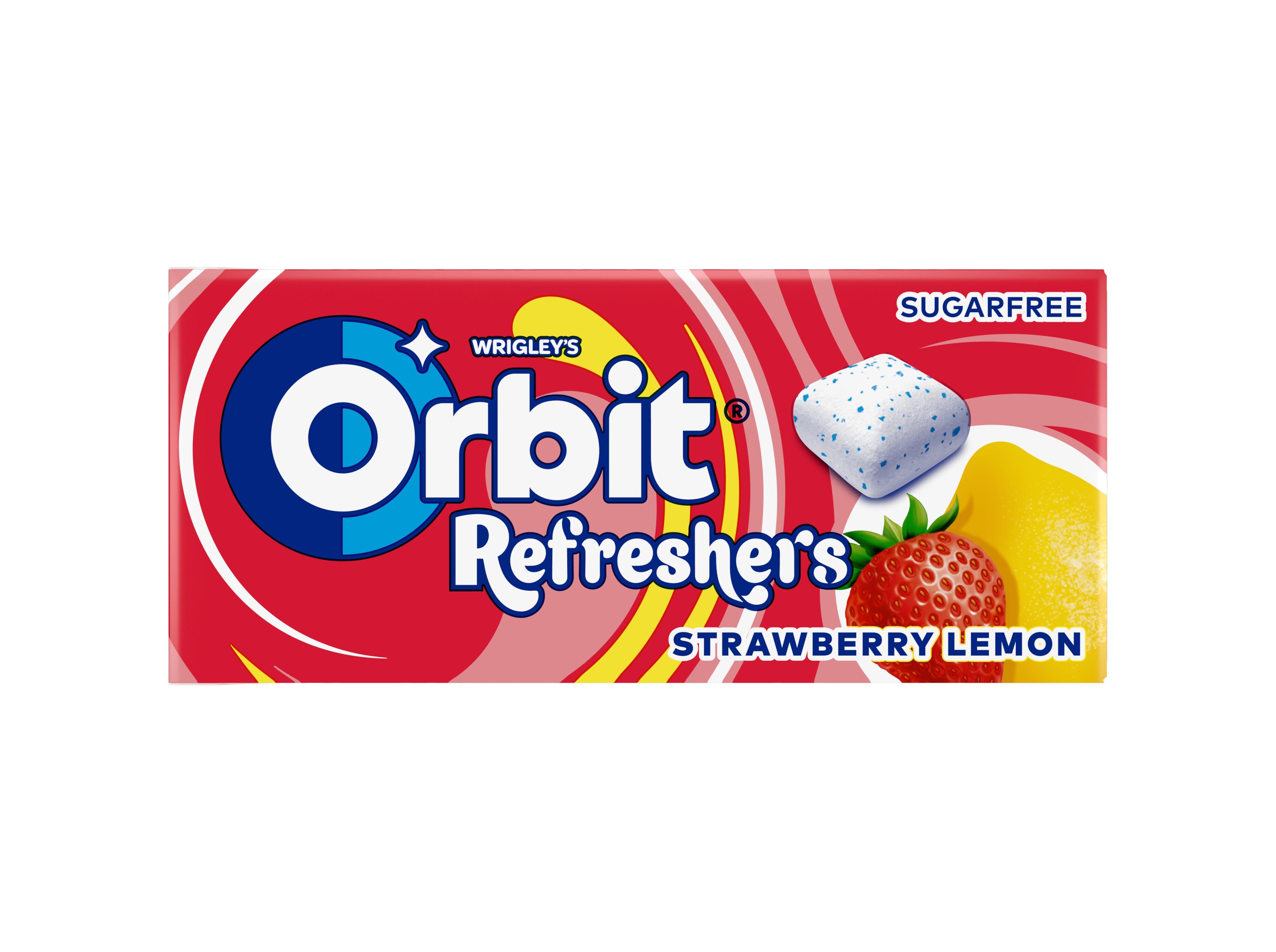 PASTILHAS SEM A&Ccedil;UCAR ORBIT REFRESHER'S STRAWBERRY LEMON 14G image number 0