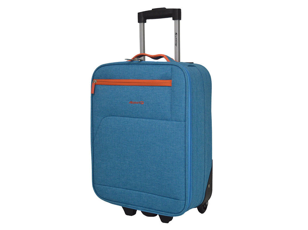 MALA DE CABINE FLEX&Iacute;VEL AIRPORT AZUL 4 RODAS 44X33X18CM image number 0