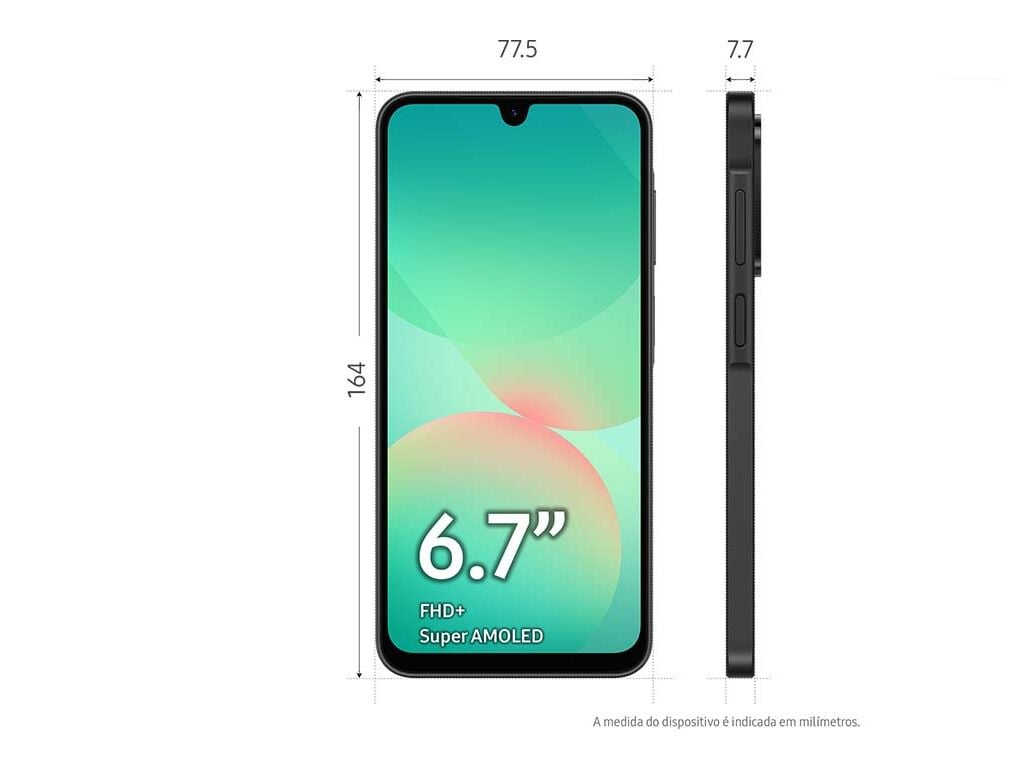 SMARTPHONE SAMSUNG GALAXY A26 5G PRETO 256GB image number 5