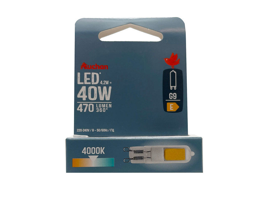 L&Acirc;MPADA LED AUCHAN G9 40W LUZ BRANCA image number 0