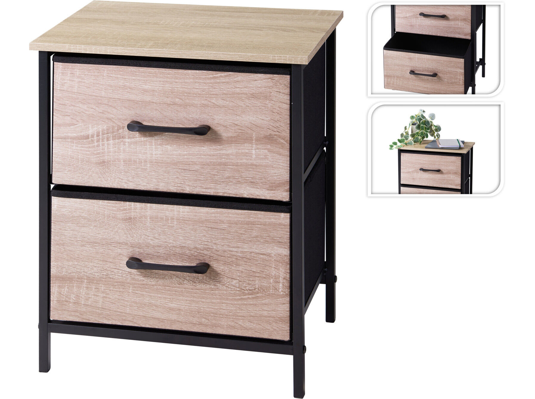 ARM&Aacute;RIO 2 GAVETAS 45X30X54CM