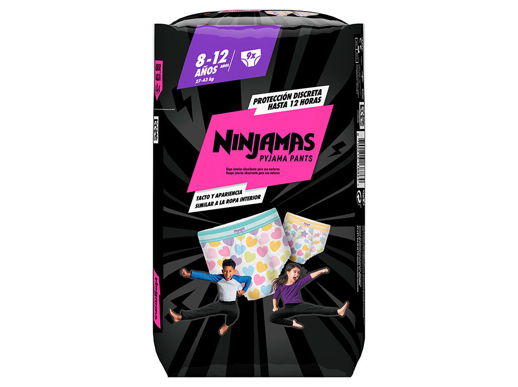 FRALDAS DODOT NINJAMAS CORA&Ccedil;&Atilde;O T8 8-12 ANOS 23-43KG 9UN image number 0
