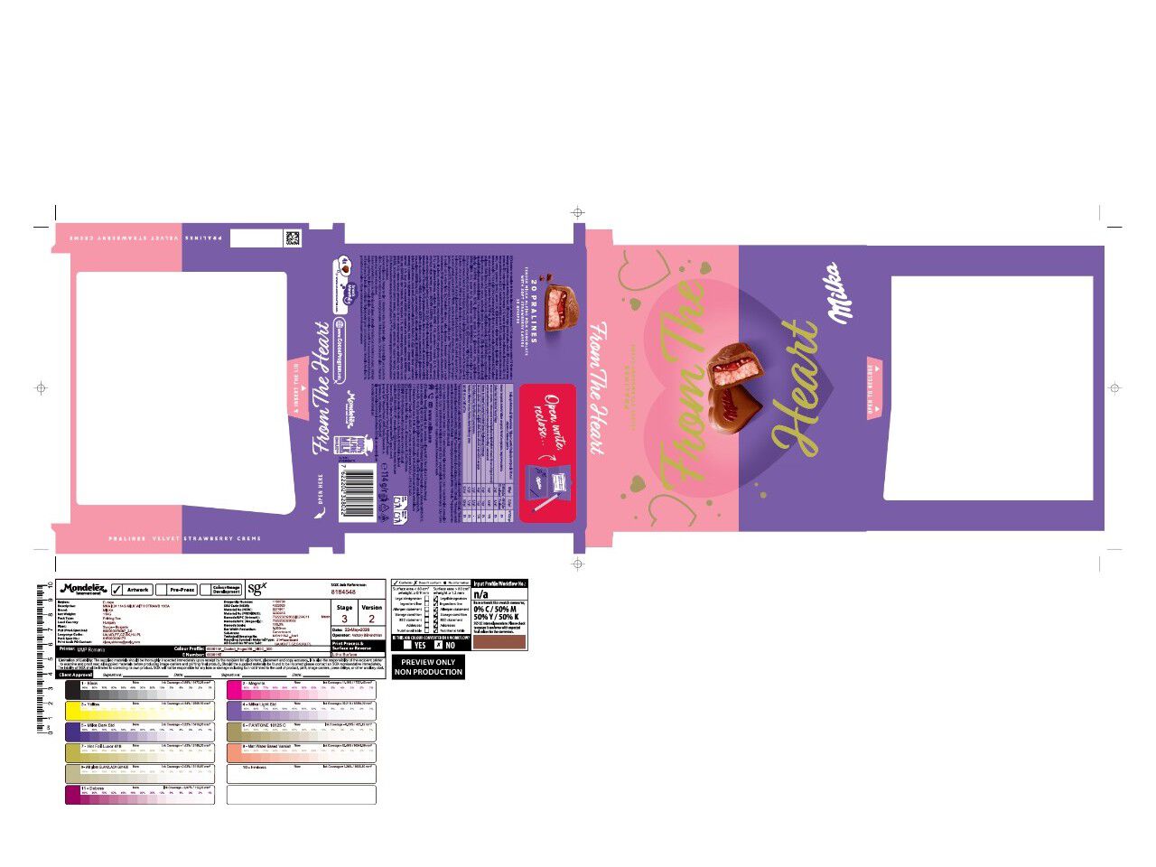 BOMBONS MILKA MORANGO FROM THE HAERT 114G image number 1