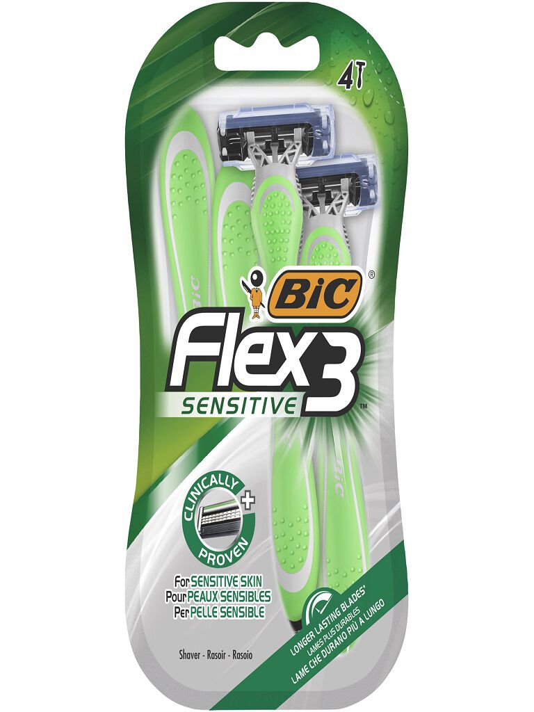 M&Aacute;QUINA BIC DESCART&Aacute;VEL FLEX 3 SENSITIVE 4UN