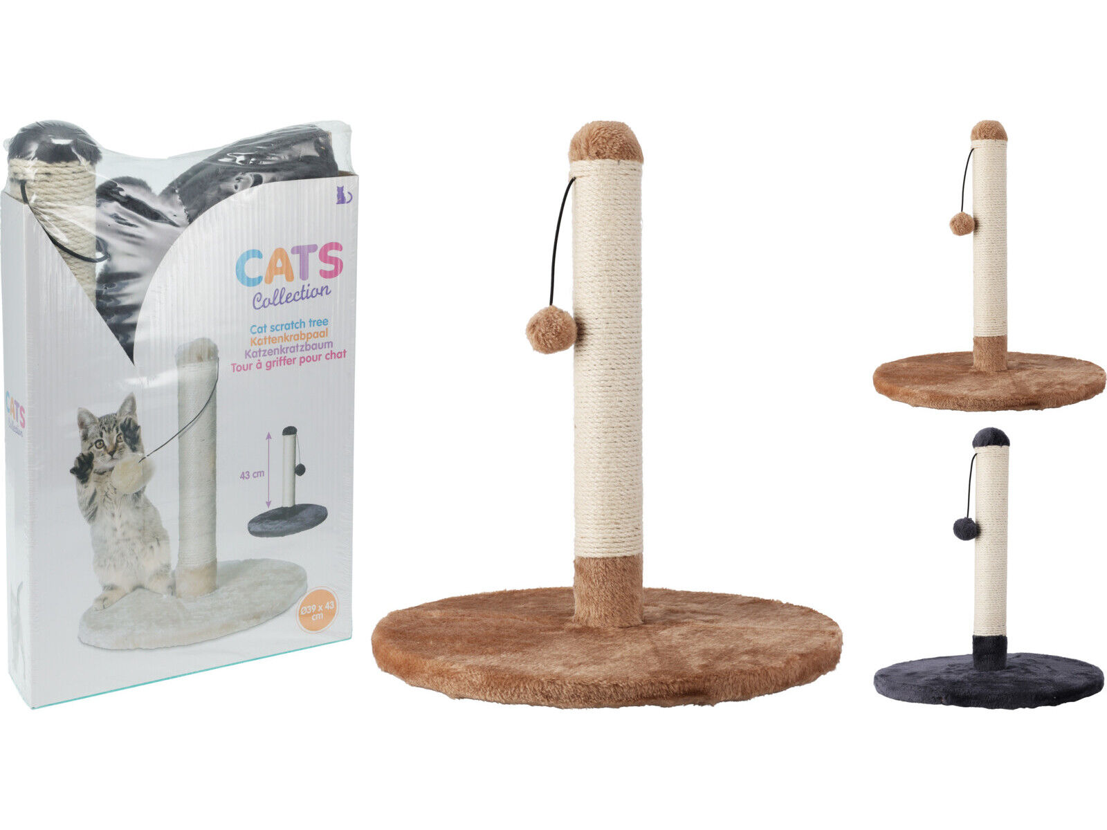 ARRANHADOR PARA GATO CATS COLLECTION 39X43CM CORES SORTIDAS image number 1