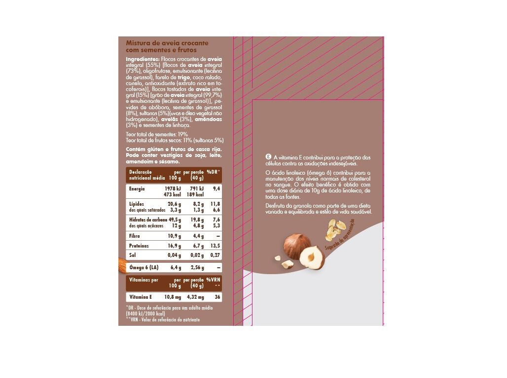 GRANOLA SALUTEM 0% 350G image number 1