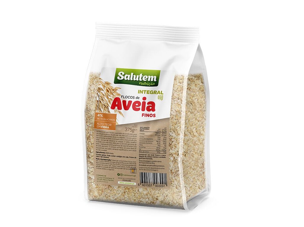 FLOCOS SALUTEM AVEIA FINOS INTEGRAIS 375G image number 0
