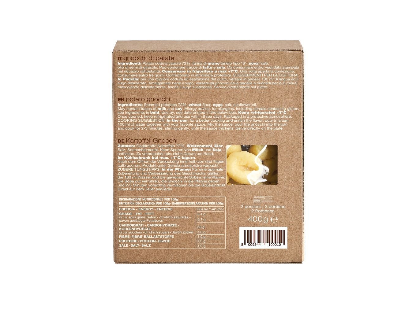 GNOCCHI DE BATATA MAMMA EMMA 400G image number 1