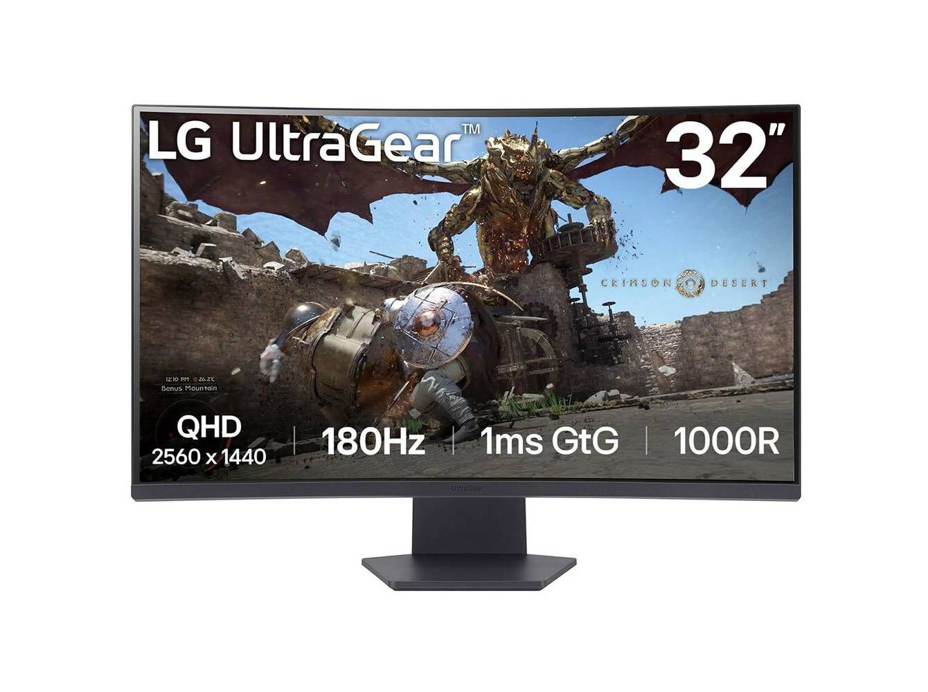 MONITOR GAMING LG ULTRAGEAR 32GS60QC-B.AEUQ (32'' CURVO WQHD 180 HZ 1MS)