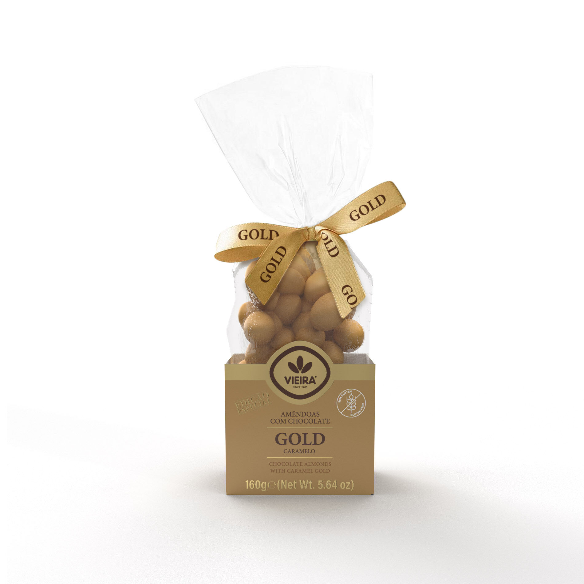 AM&Ecirc;NDOAS DE CHOCOLATE VIEIRA CARAMELO GOLD 160G