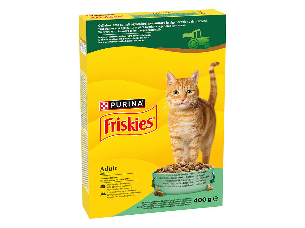 RA&Ccedil;&Atilde;O PARA GATO FRISKIES COM COELHO E FRANGO 400G image number 1