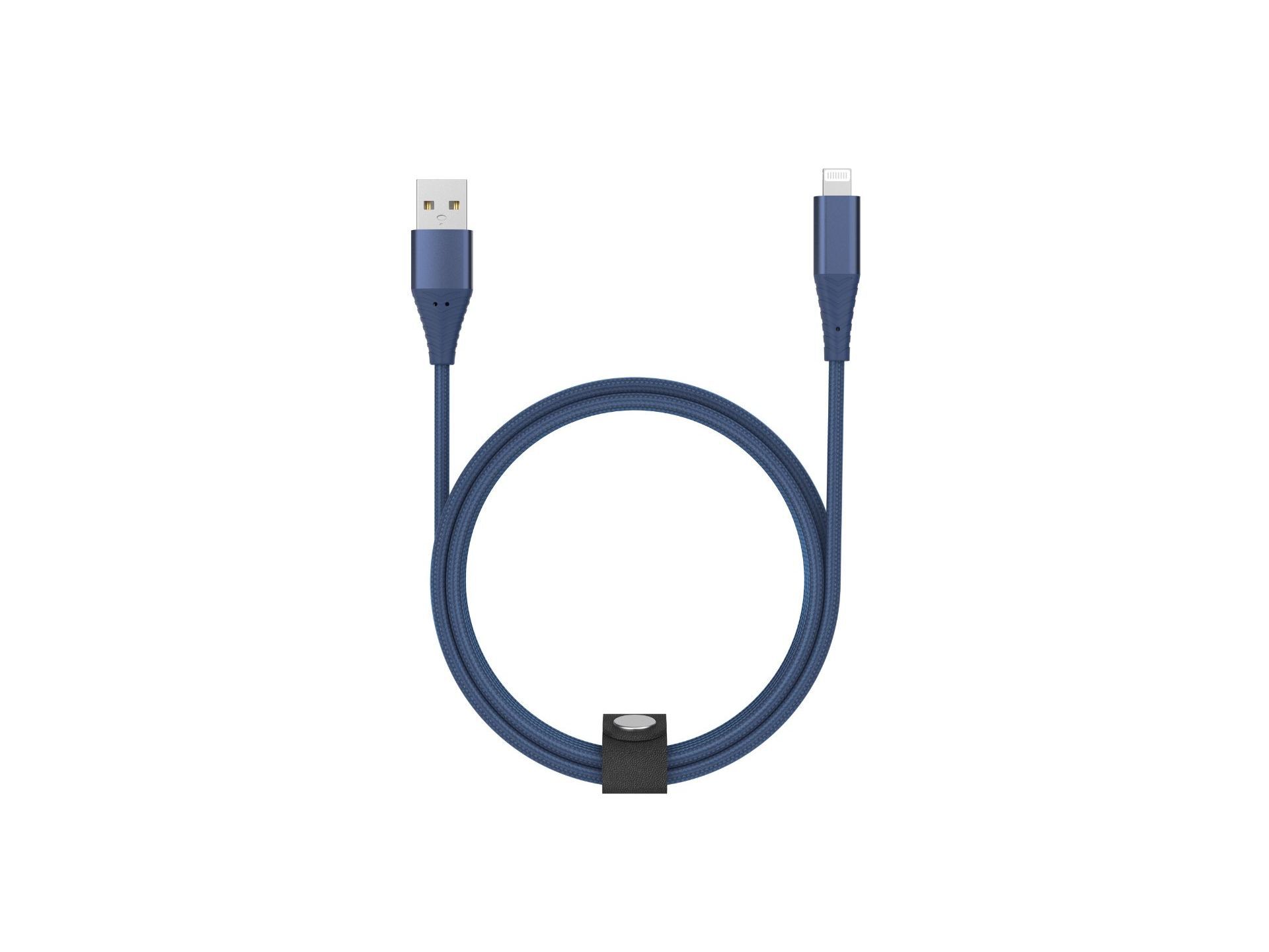CABO TEXTIL QILIVE 600184381 USBA - 8PIN 1.2M 2.4A AZUL image number 0