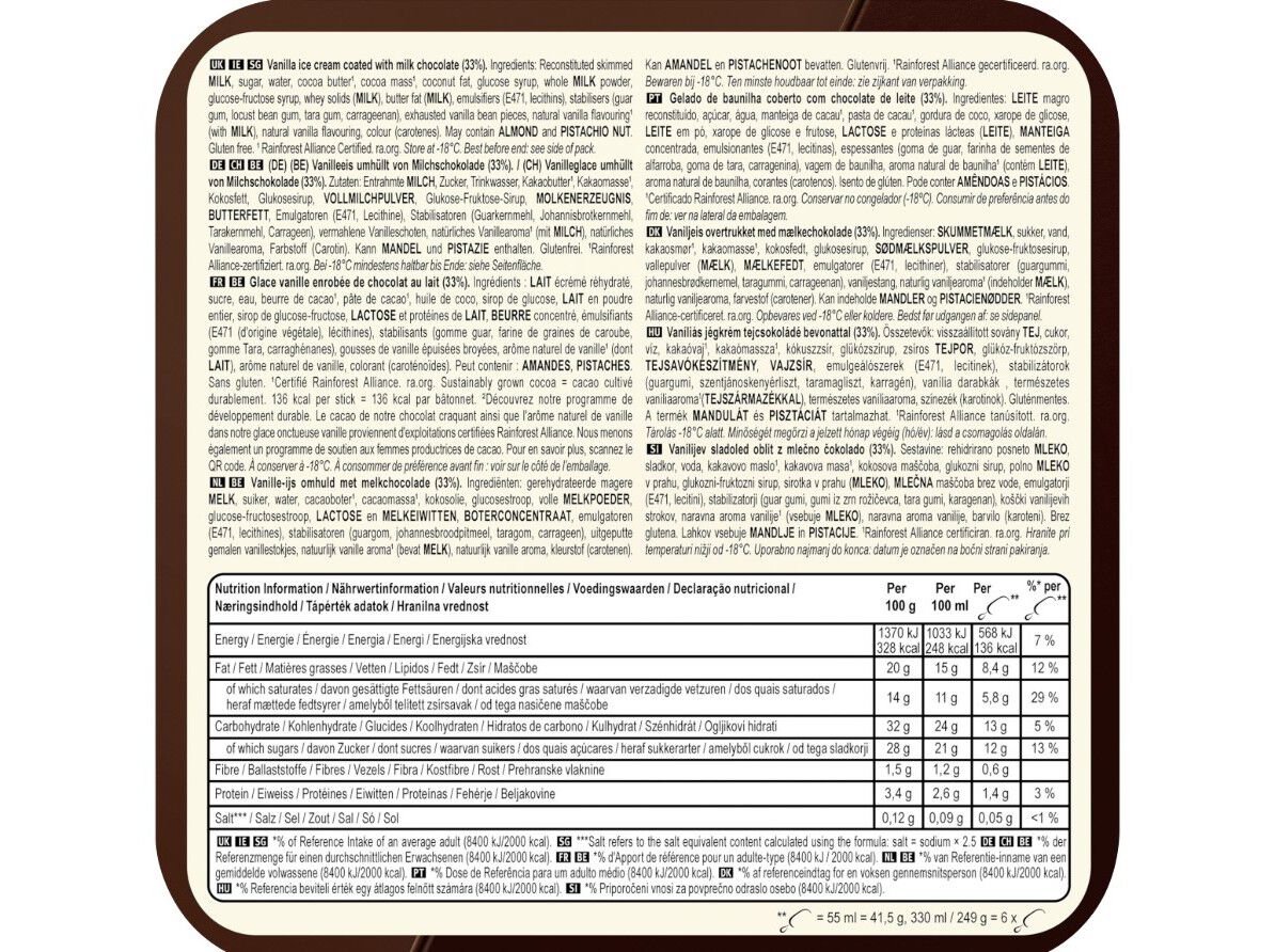 GELADO MAGNUM MINI CL&Aacute;SSICO PROMO 6X55ML image number 1