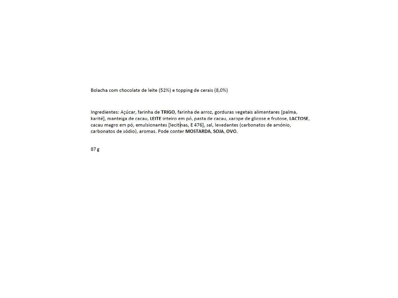 BOLACHAS CU&Eacute;TARA CHOCOMUERDOS LEITE 87G image number 1