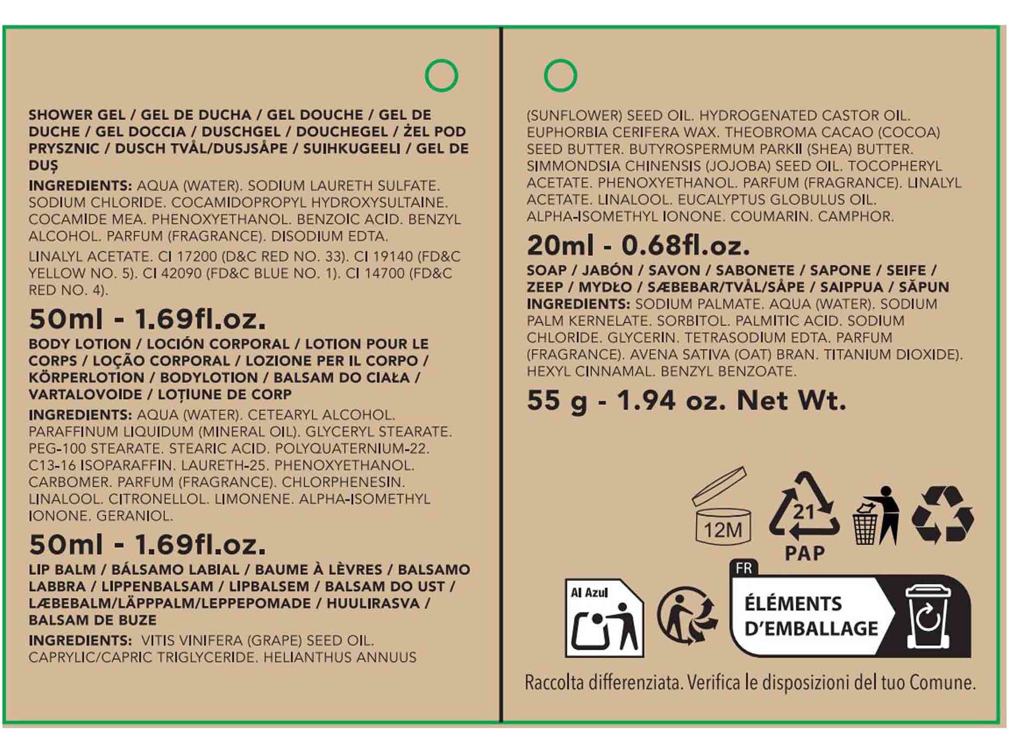 BOLSA NATURAL OIL IDC INSTITUTE 4PCS image number 1