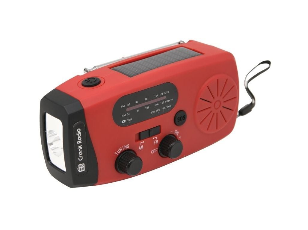 R&Aacute;DIO SOLAR DE EMERG&Ecirc;NCIA 4000MAH COM LANTERNA LED E SOS