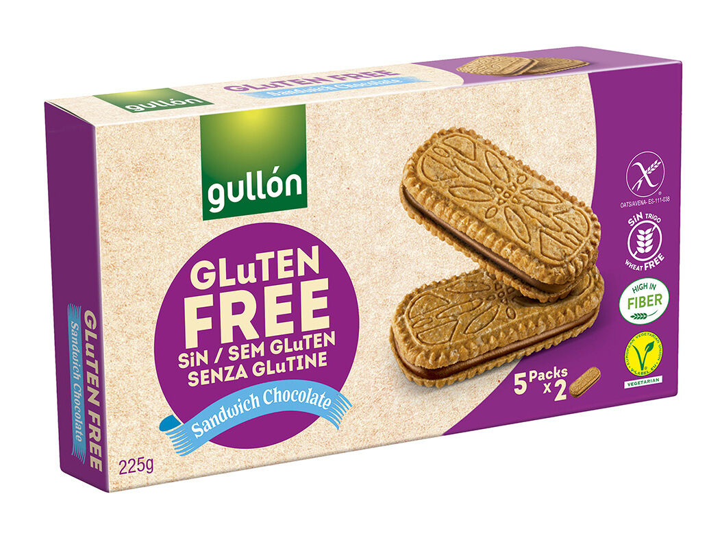BOLACHA SANDWICH GULLON CHOCOLATE SEM GLUTEN 225G image number 0
