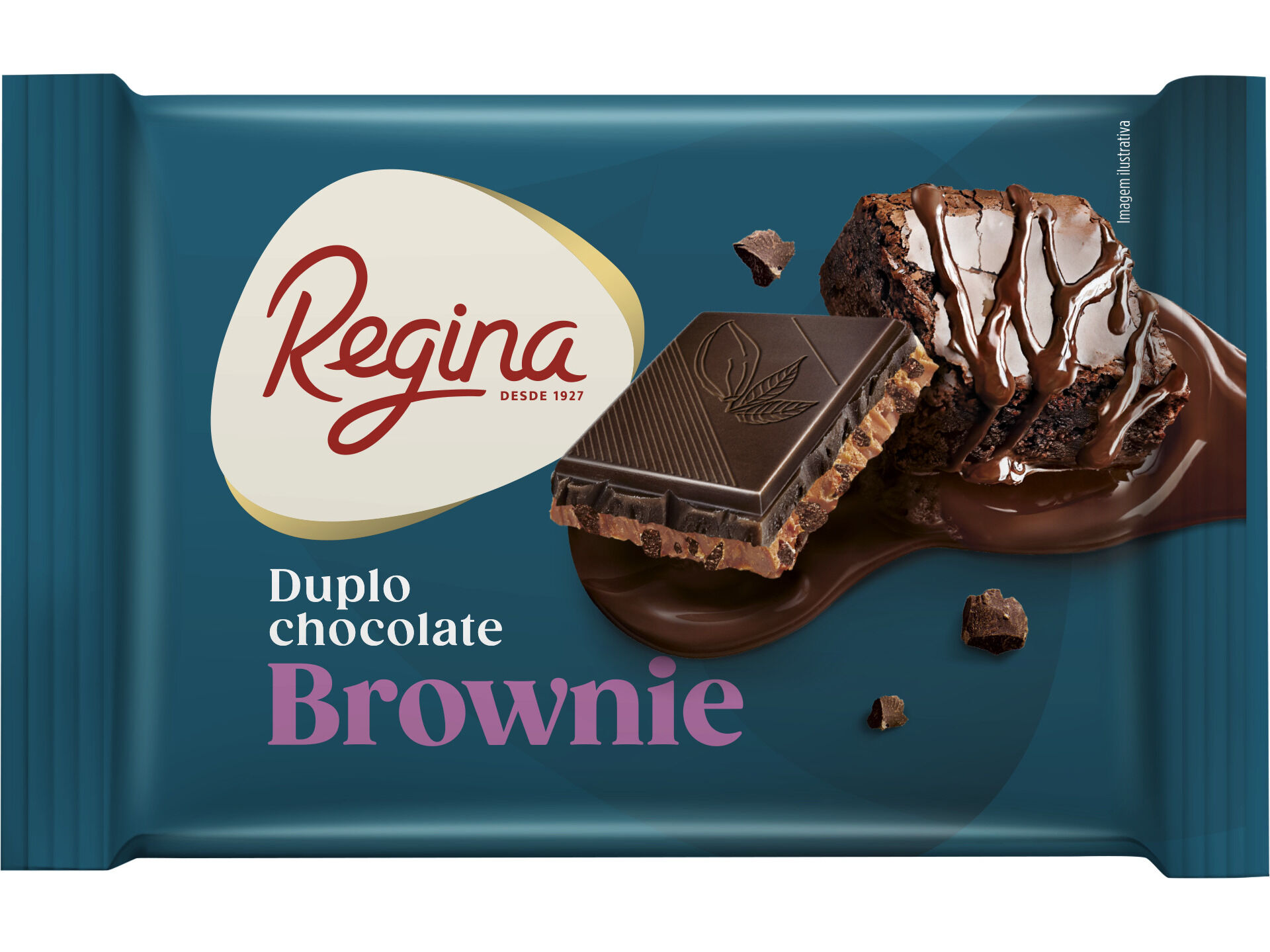CHOCOLATE DE LEITE REGINA DUPLO BROWNIE 130G image number 1