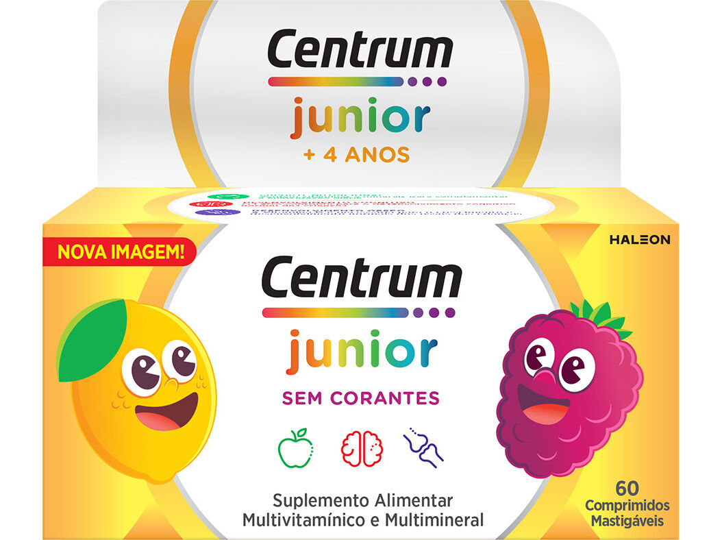 SUPLEMENTO CENTRUM JUNIOR 60 COMPRIMIDOS MASTIG&Aacute;VEIS image number 0
