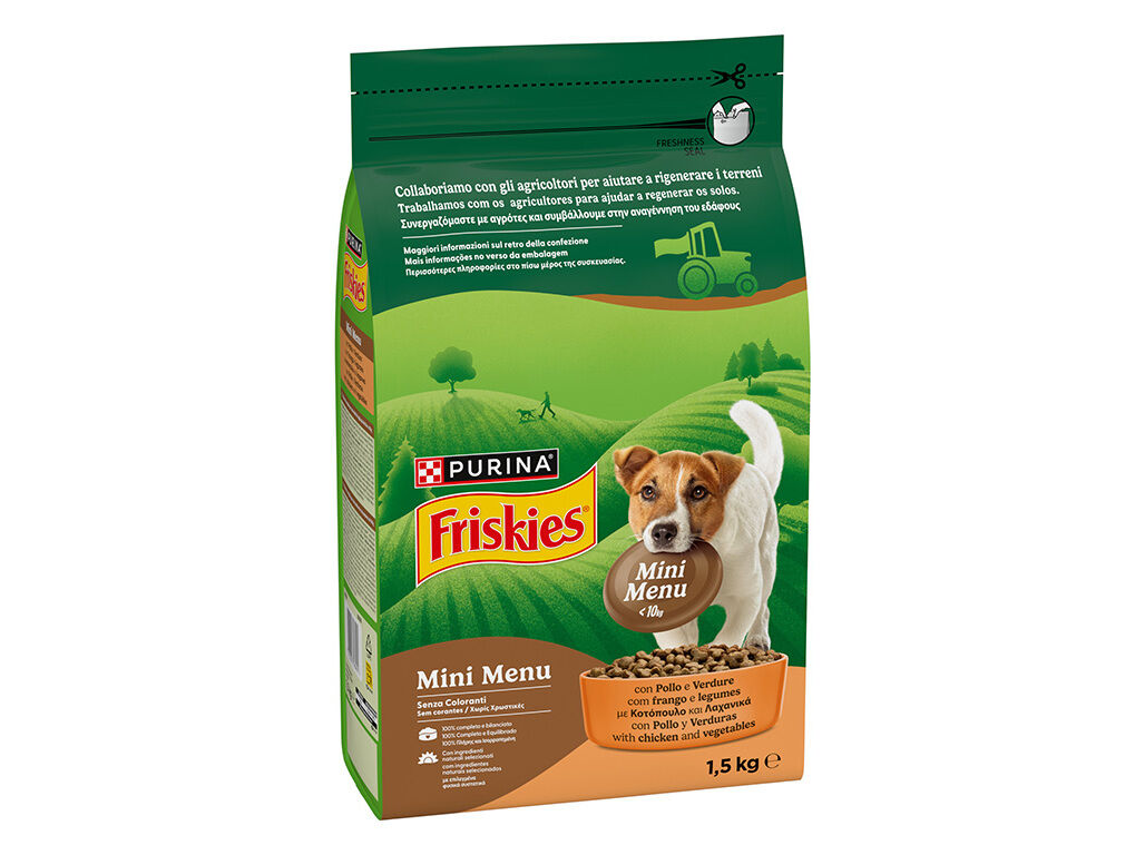 RA&Ccedil;&Atilde;O PARA C&Atilde;O FRISKIES MINI MENU FRANGO E VEGETAIS 1.5KG image number 1