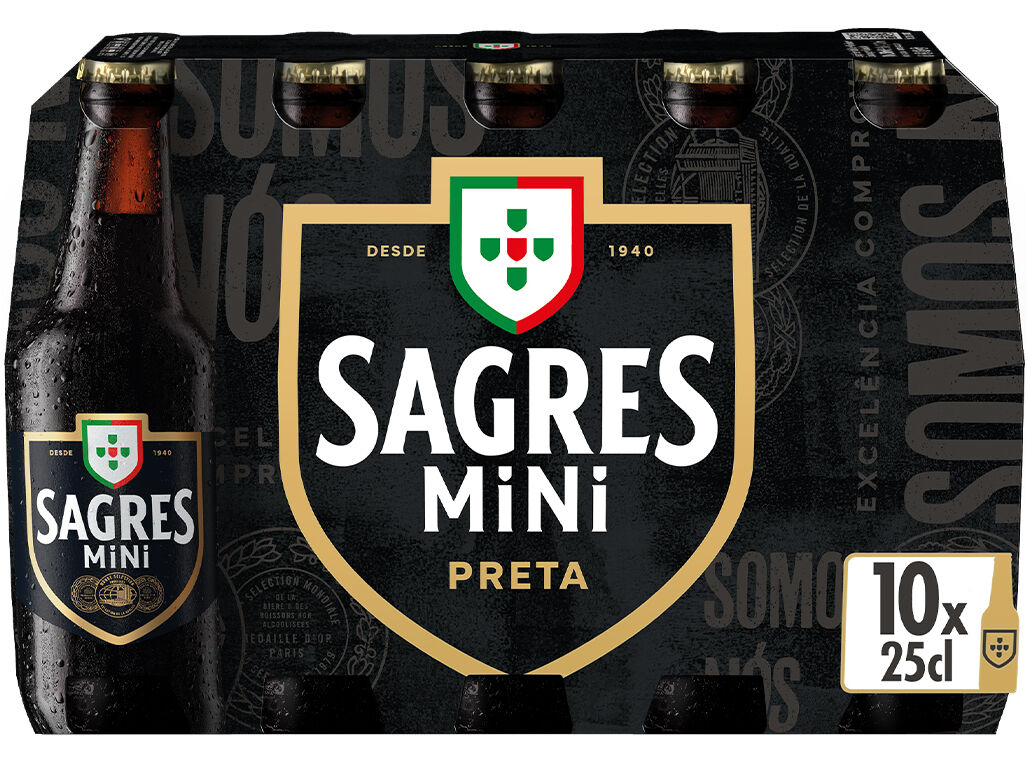 CERVEJA PRETA SAGRES 10X0.25L