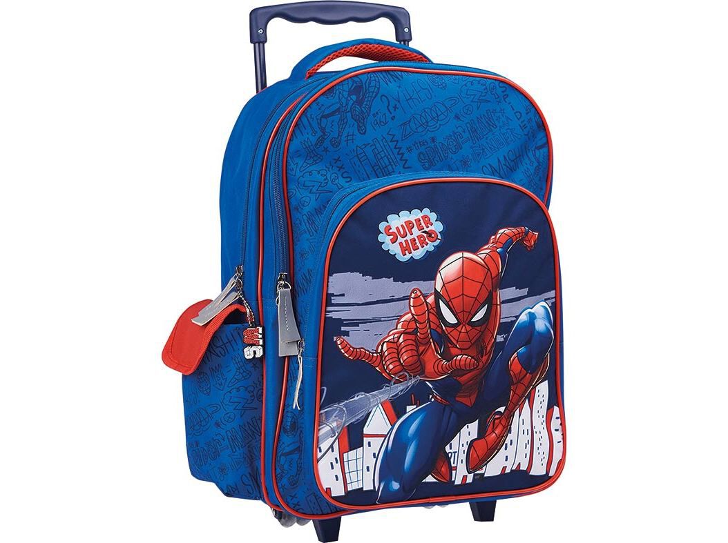 TROLLEY COM 2 COMPARTIMENTOS SPIDERMAN 41X32X16CM+TROLLEY