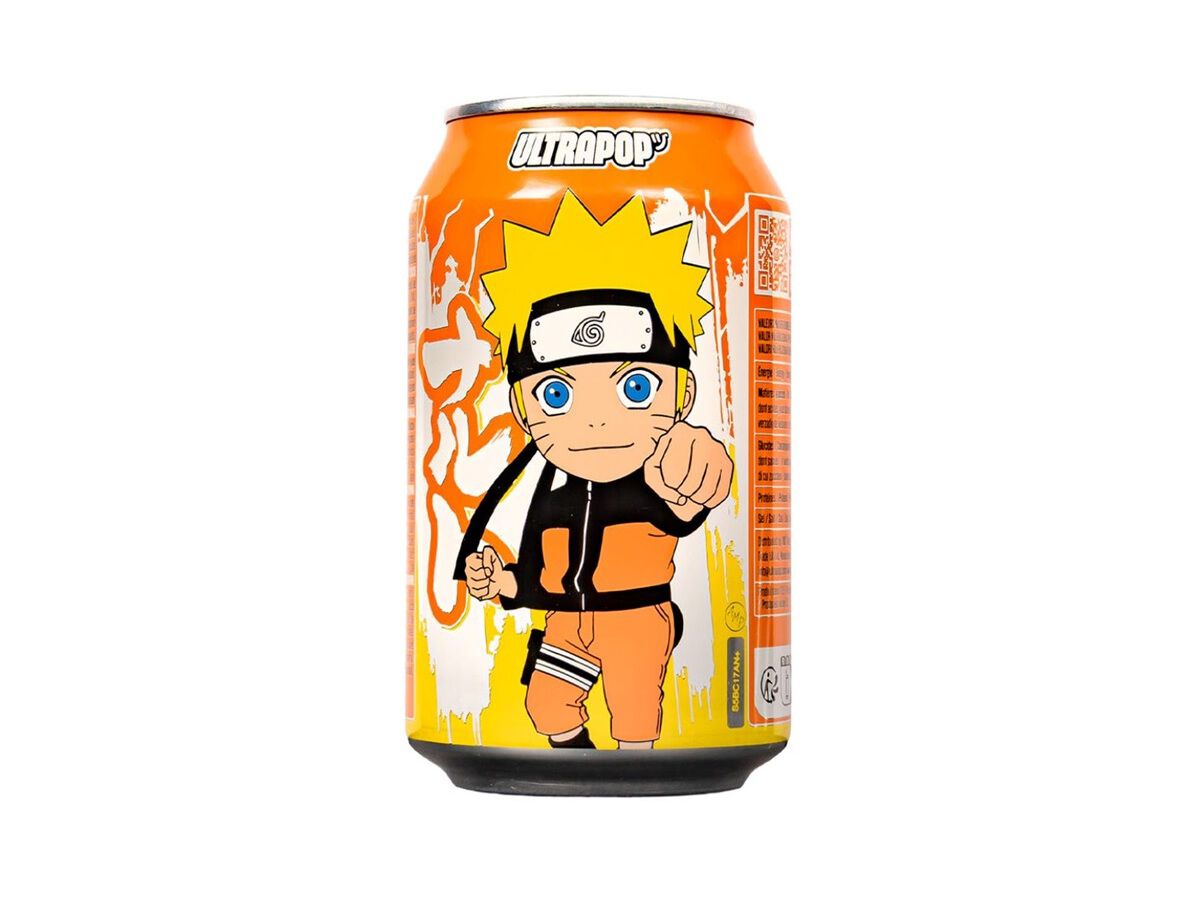 BEBIDA COM G&Aacute;S ULTRAPOP LARANJA NARUTO 330ML