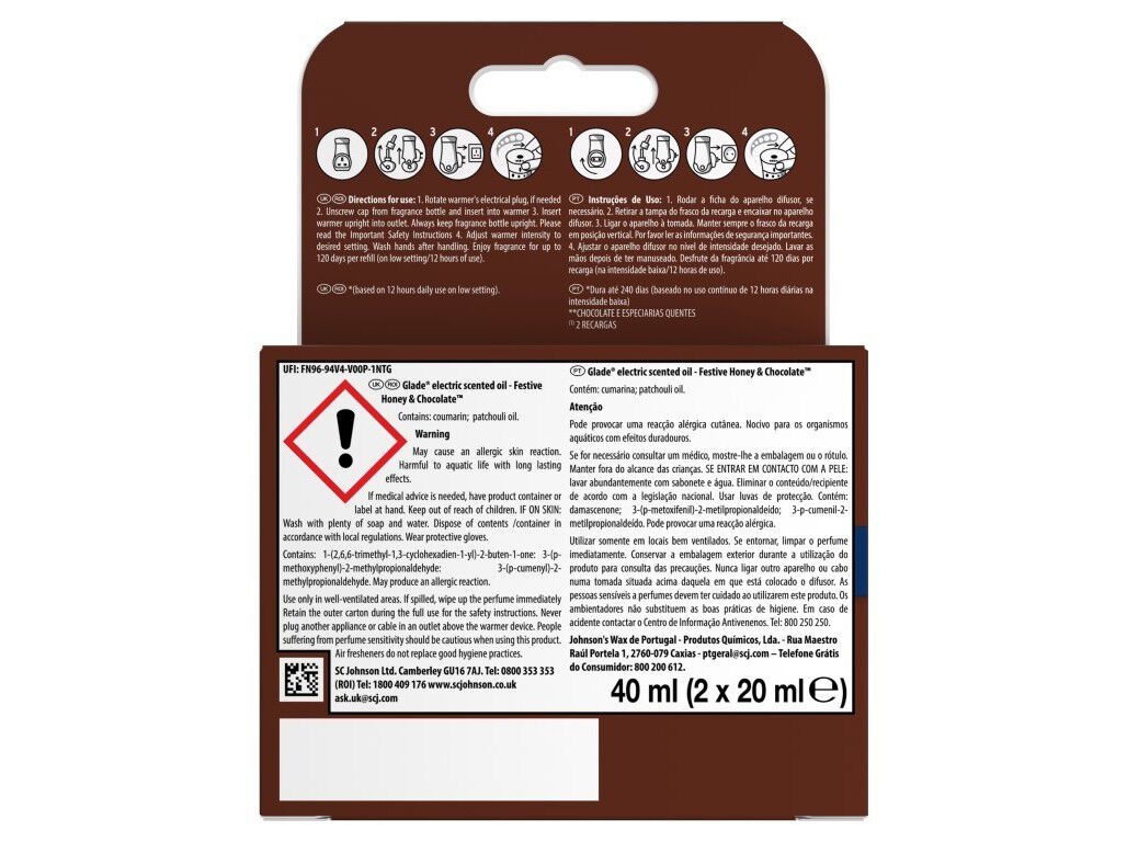 AMBIENTADOR EL&Eacute;TRICO GLADE HONEY & CHOCOLATE REC 2UN image number 1