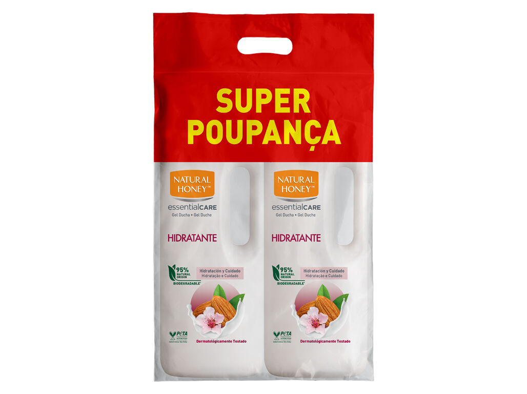 GEL BANHO NATURAL HONEY HIDRATANTE 1350+1350ML