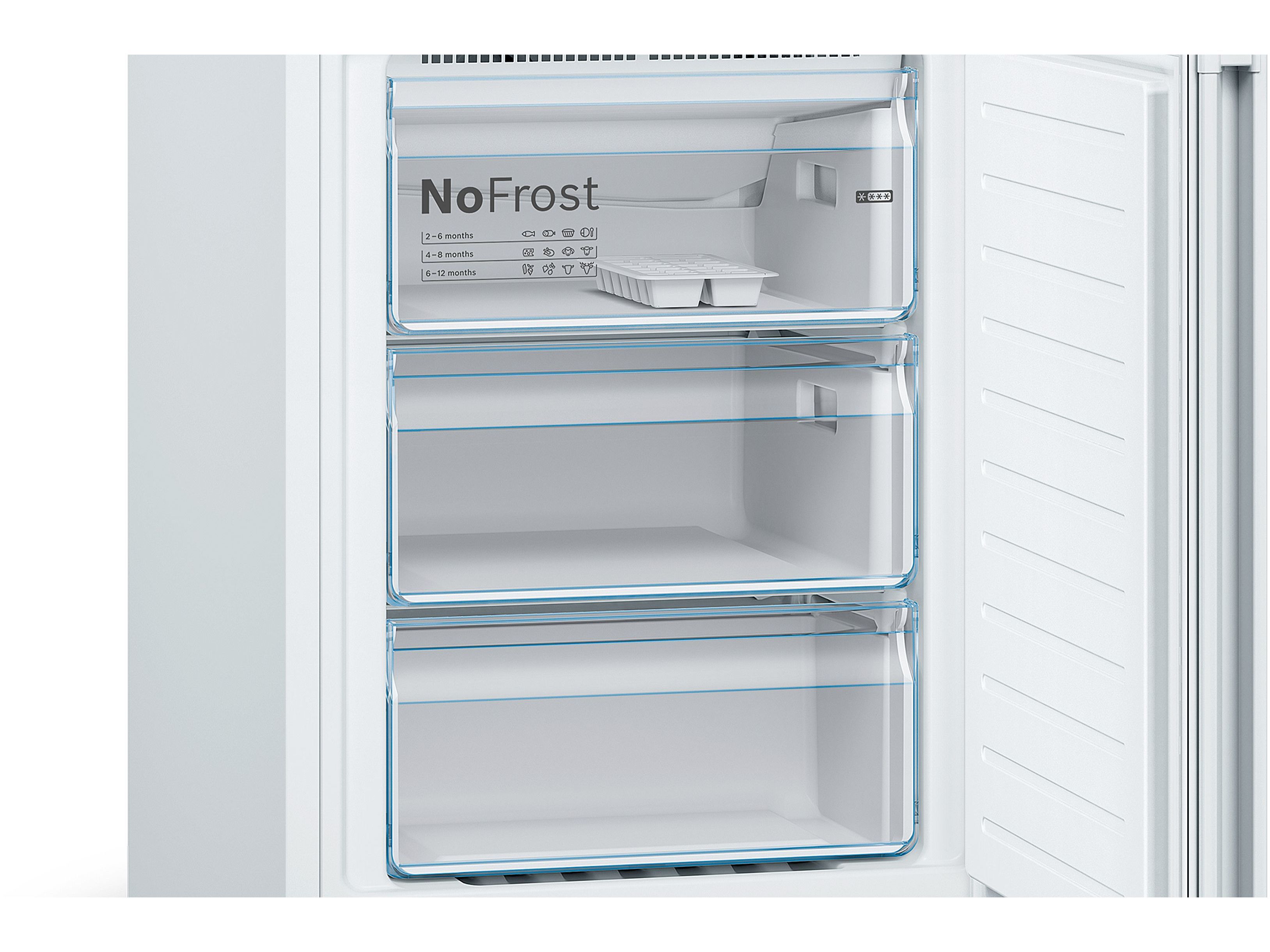 FRIGOR&Iacute;FICO COMBINADO BOSCH KGN36VWDB (NO FROST D 186CM 326L BRANCO) image number 5