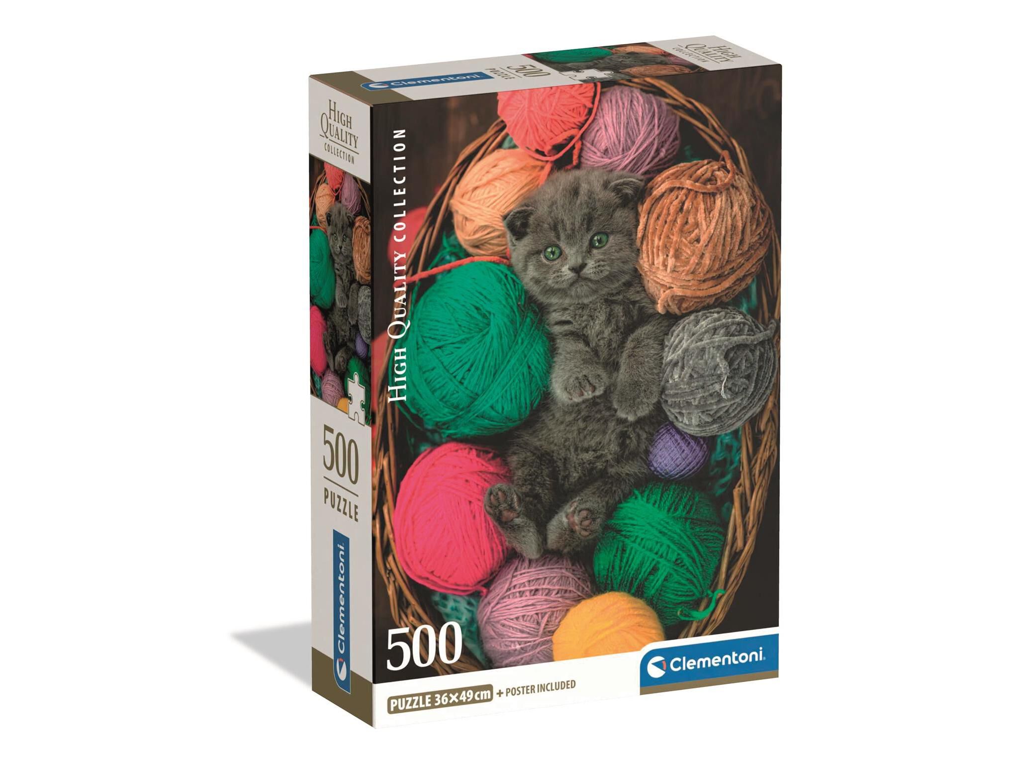 PUZZLE CLEMENTONI FLUFFY KITTEN 500 PE&Ccedil;AS image number 0