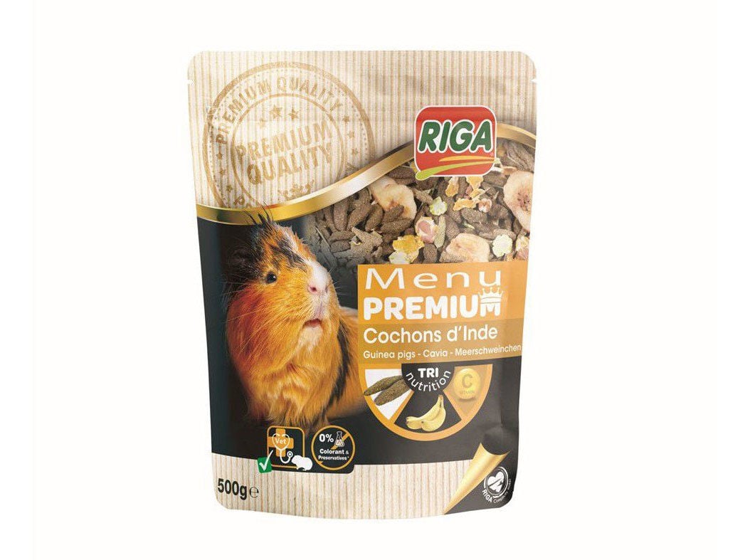 MENU PREMIUM RIGA PORQUINHOS DA &Iacute;NDIA 500G