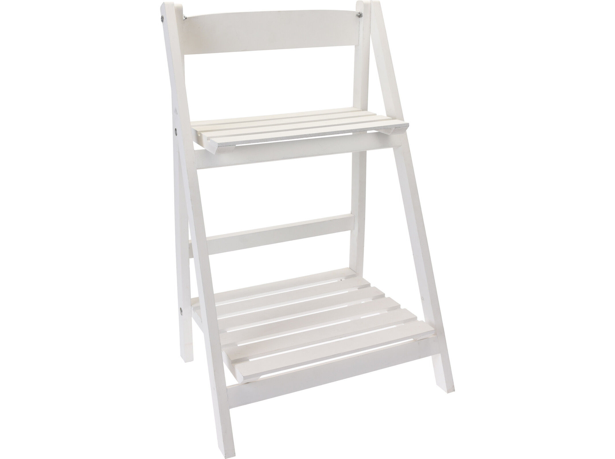 ESCADA EM MADEIRA BRANCO 32X41X65.5CM