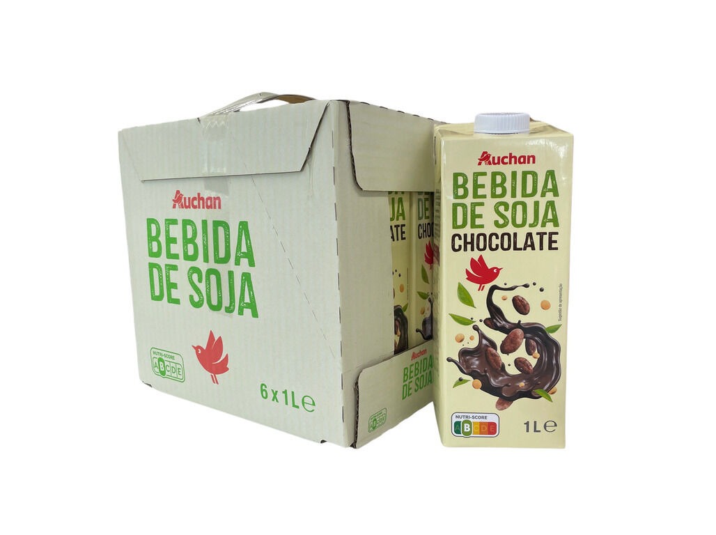 BEBIDA SOJA AUCHAN CHOCOLATE 6X1L