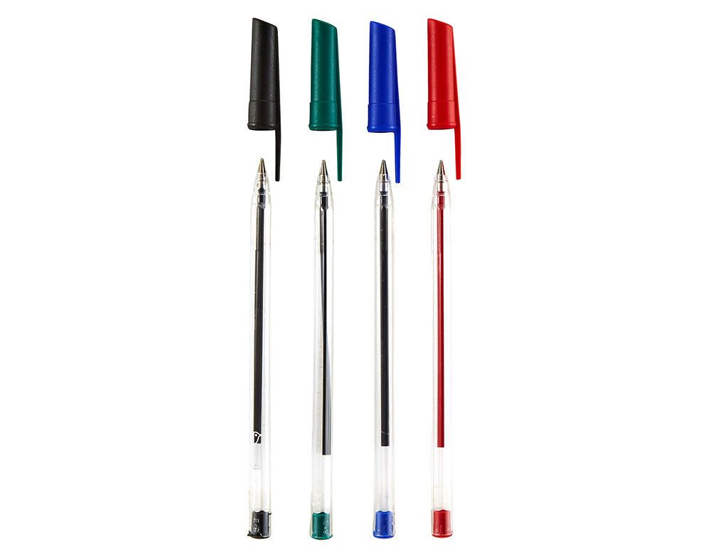 CONJUNTO DE 4 ESFEROGR&Aacute;FICAS AUCHAN CORES SORTIDAS image number 1