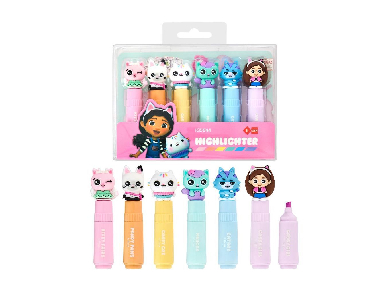 SUBLINHADORES GABBY'S DOLLHOUSE PACK 6