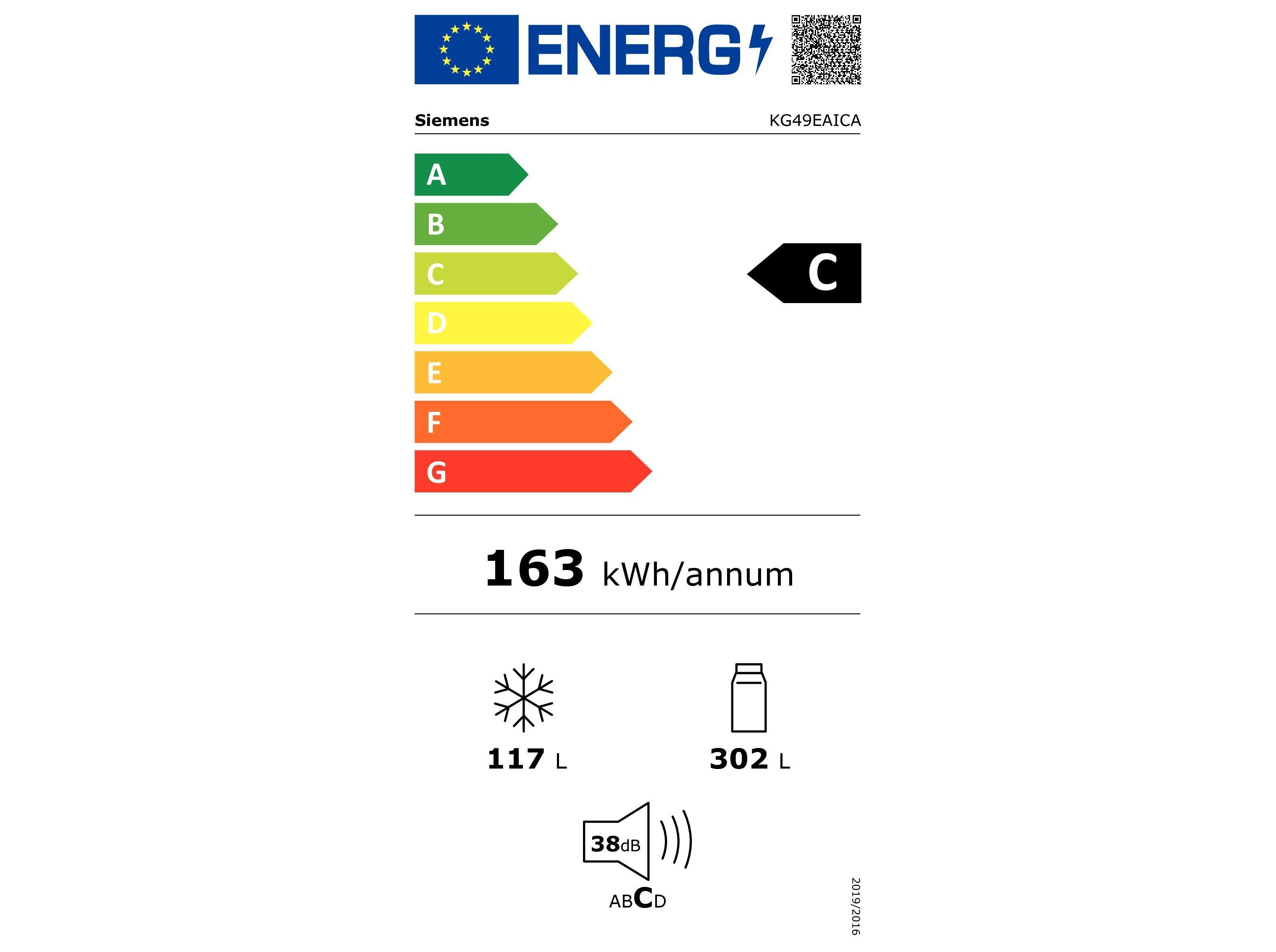 FRIGOR&Iacute;FICO COMBINADO SIEMENS KG49EAICA LOW FROST C 419L INOX image number 7