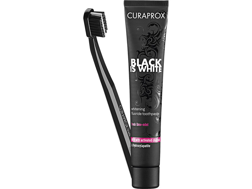 KIT BLACK&nbsp; E WHITE CURAPROX (PASTA 90ML+ESCOVA) UN. image number 0