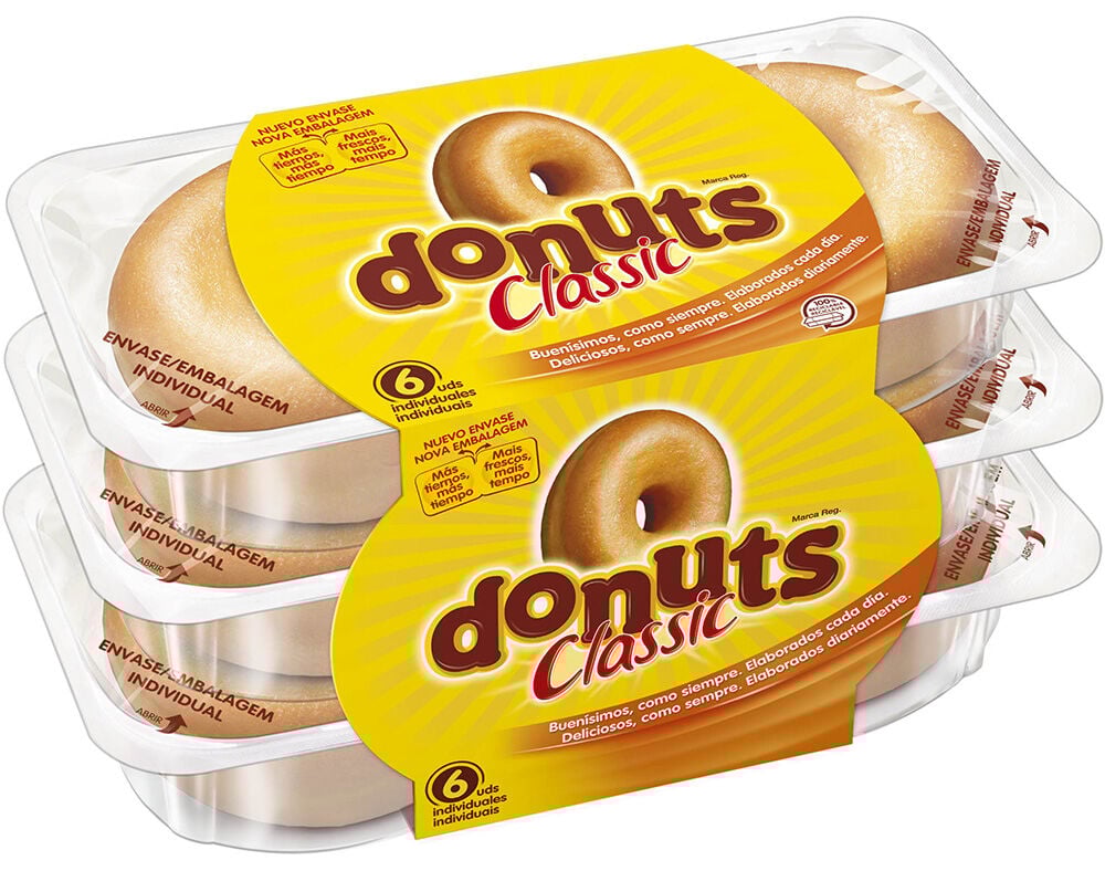 DONUTS CLASSIC GLAC&Eacute; 6UN 300G
