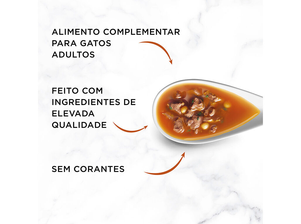 COMIDA H&Uacute;MIDA GATO GOURMET SOUP ROYAL FRANGO 45G image number 4