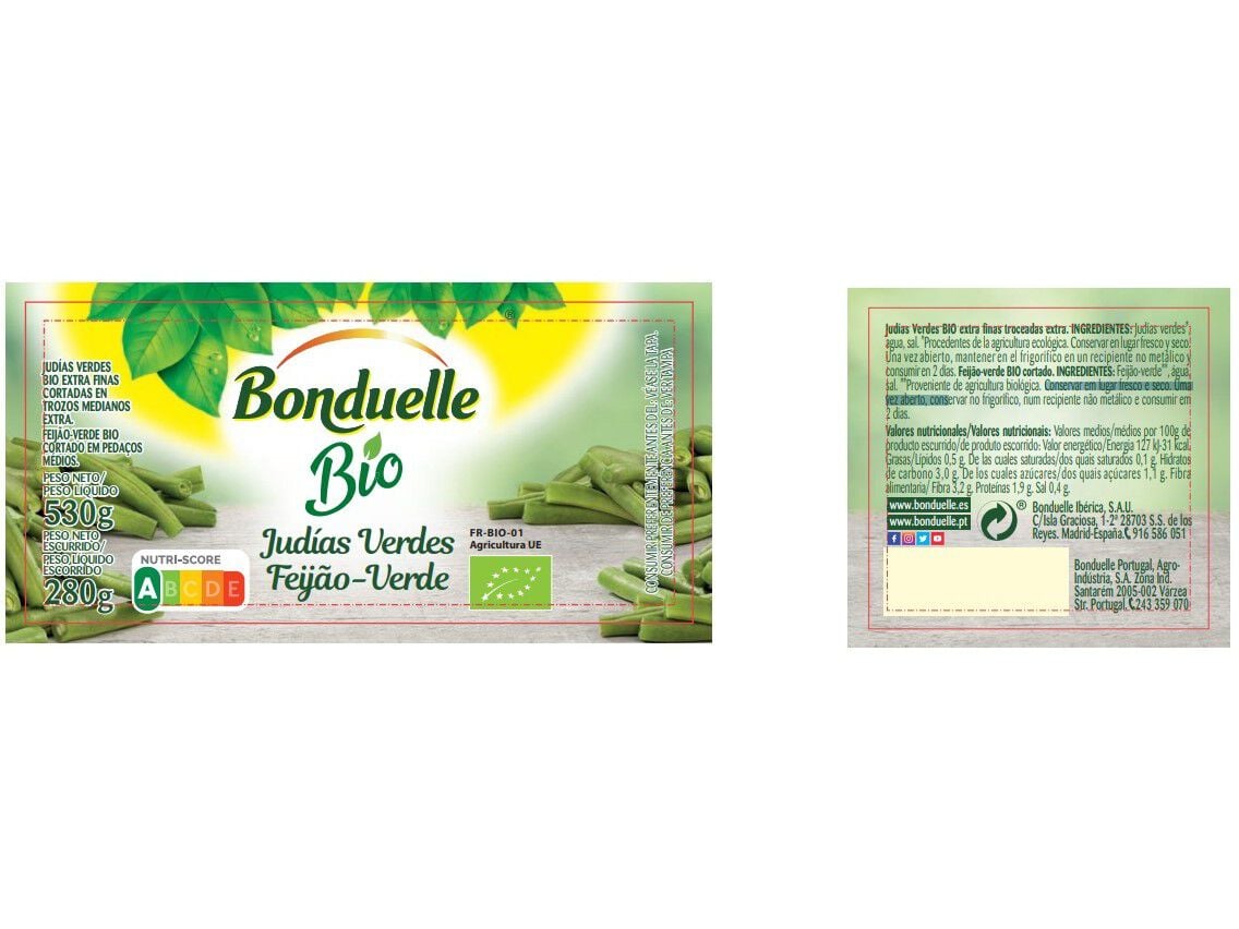 FEIJ&Atilde;O-VERDE BONDUELLE BIO 530G image number 1