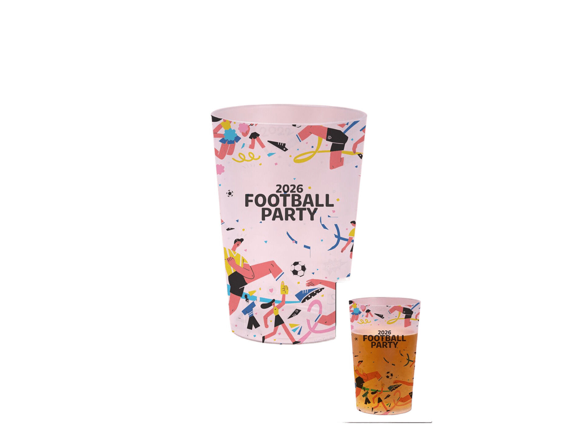 COPO FOOTBALL PARTY PL&Aacute;STICO REUTILIZ&Aacute;VEL 330ML