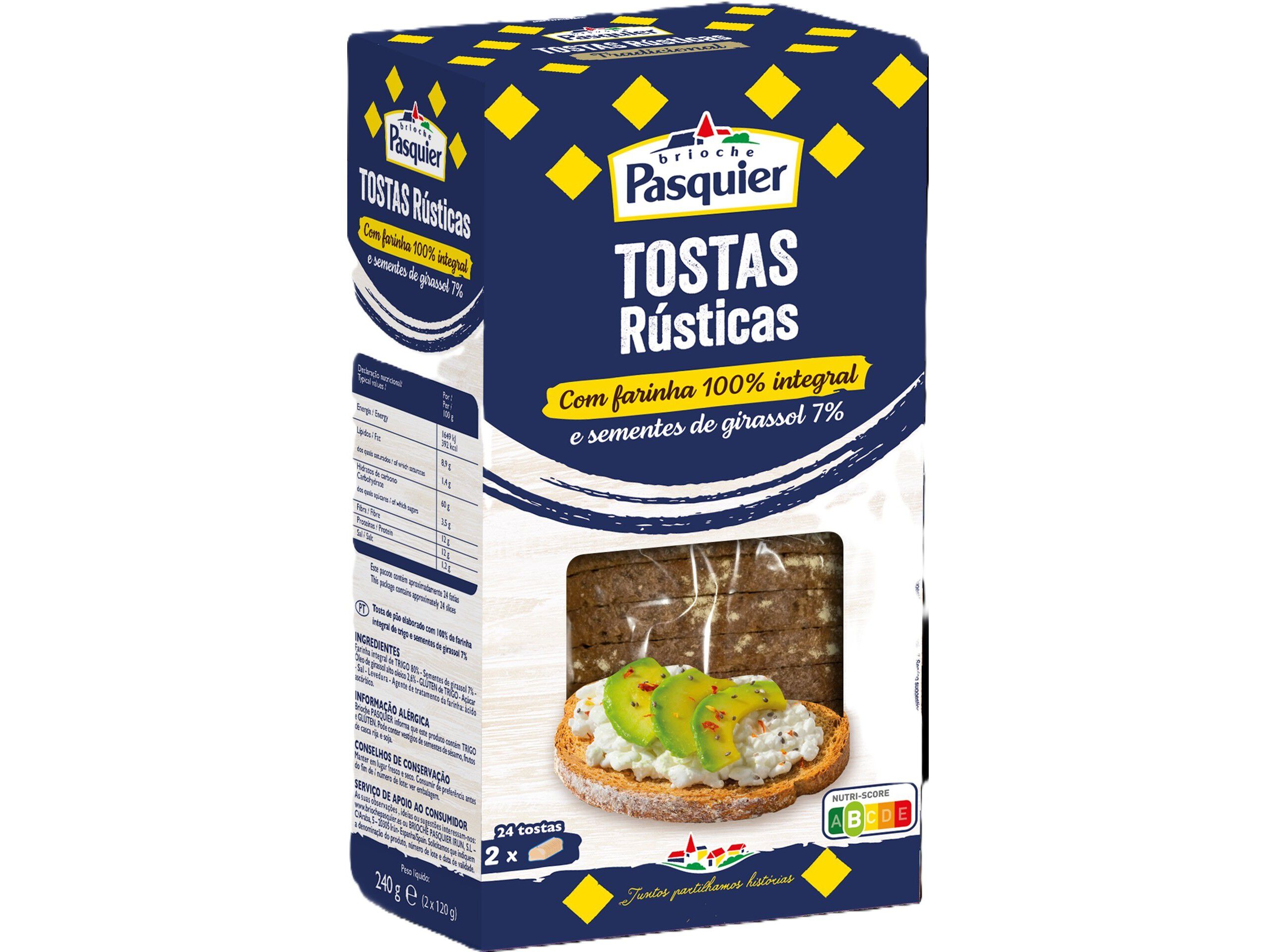 TOSTA PASQUIER R&Uacute;STICA BRIOCHE INTEGRAIS 240G image number 0