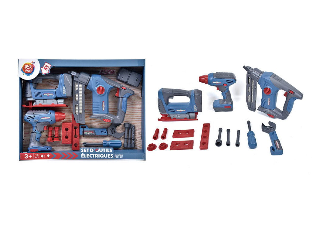 CONJUNTO FERRAMENTAS ONE TWO FUN EL&Eacute;TRICAS 14 PE&Ccedil;AS